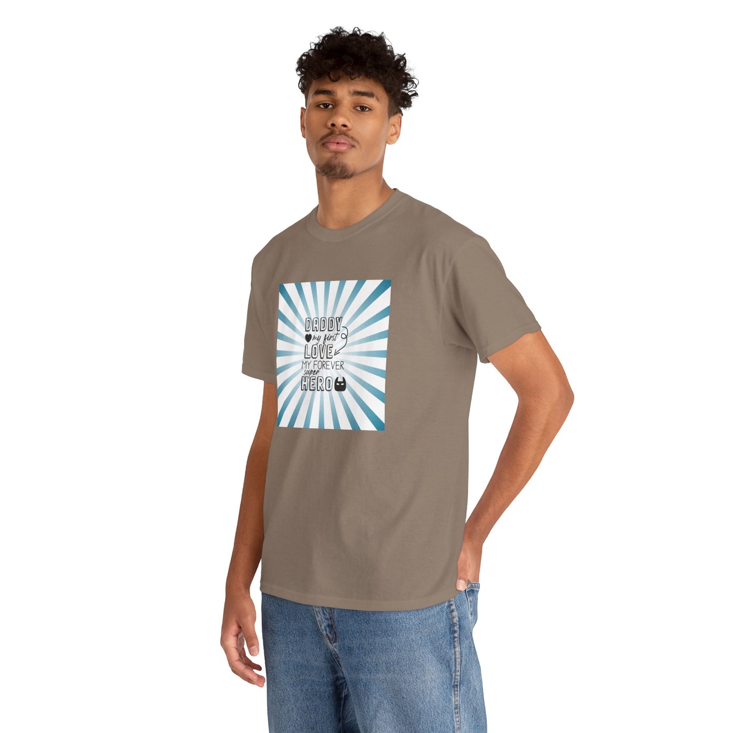Daddy My Hero Unisex Heavy Cotton Tee - Perfect Gift for Father's Day
