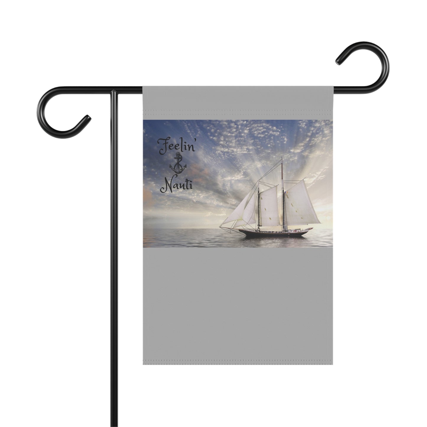 Nautical Garden Banner, Outdoor Decor, Sailboat Flag, Maritime Home Decoration, Beach House Sign, Coastal Charm