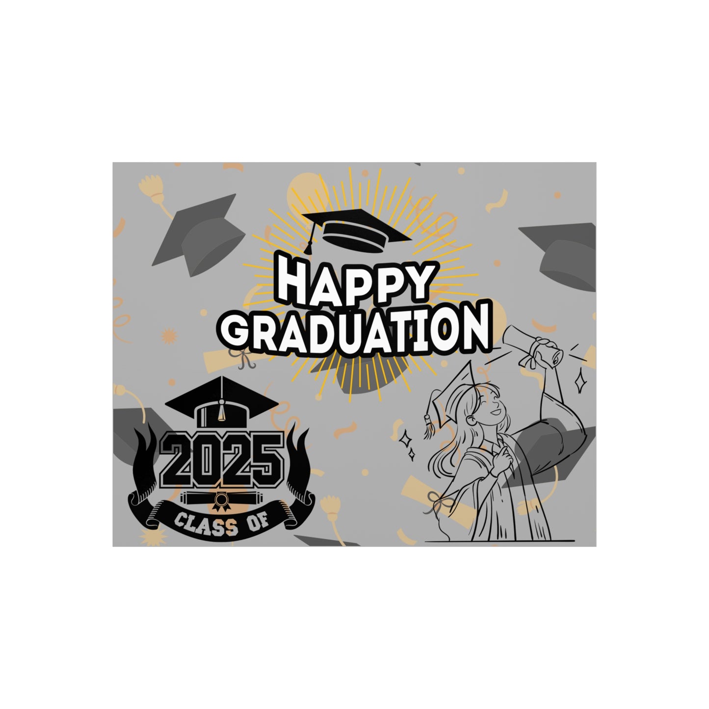 Graduation Foam Board Sign – Happy Graduation 2025 Decoration