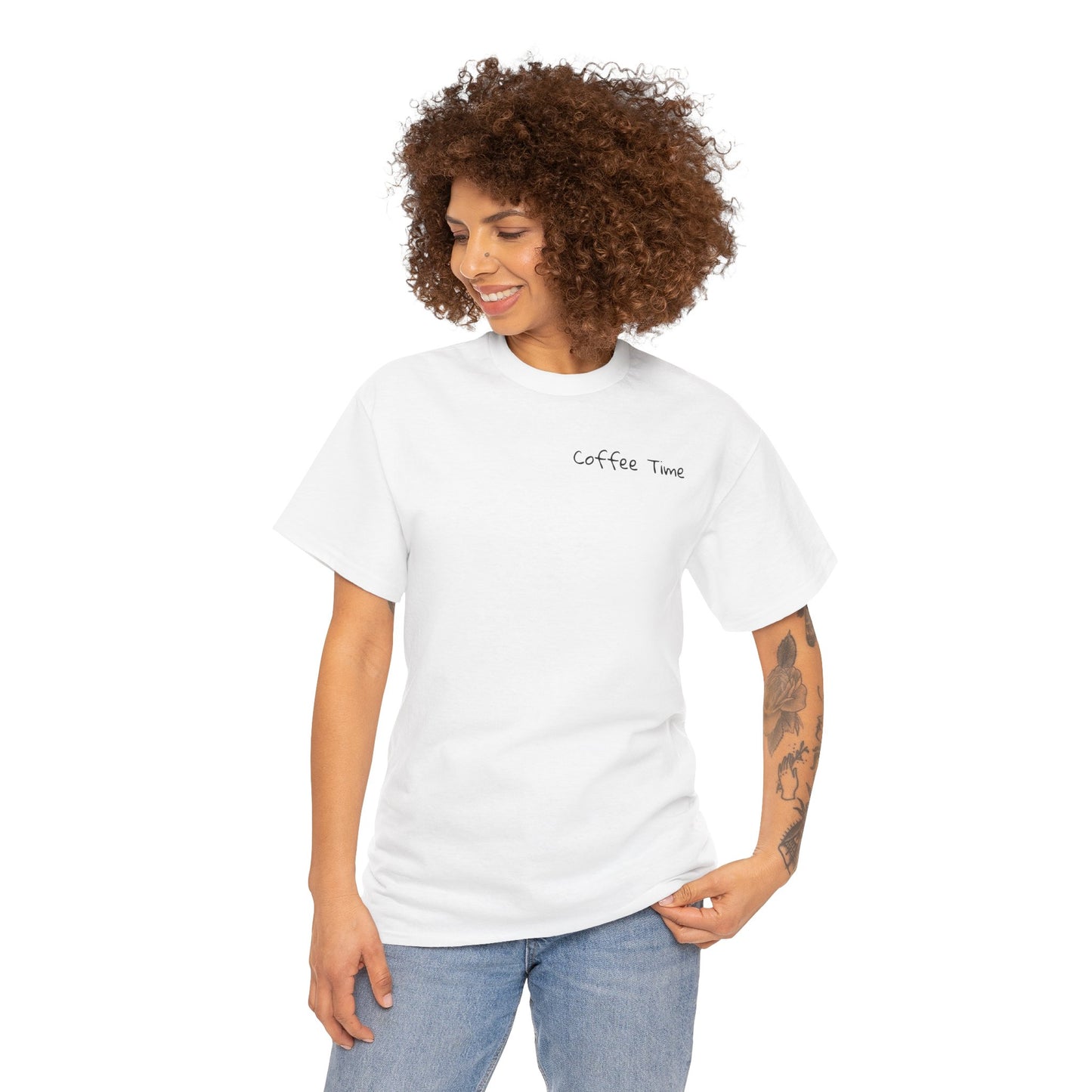Coffee Time Unisex Heavy Cotton Tee - Faith & Caffeine Inspiration