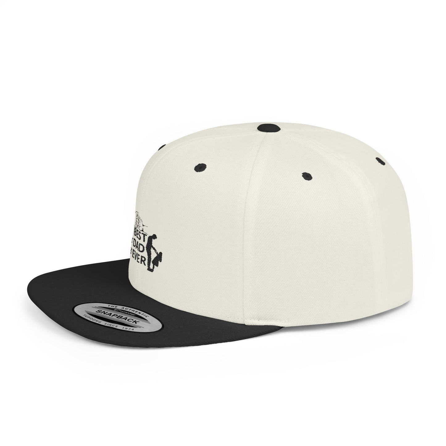 Best Dad Ever Flat Bill Snapback Hat