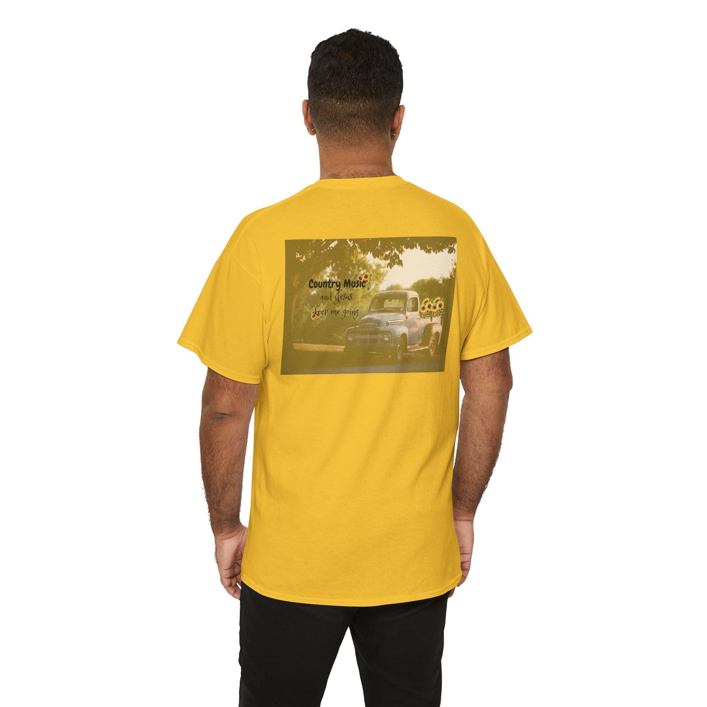 Unisex Heavy Cotton Tee with Country Music Design - Perfect for Music Lovers & Casual Outings