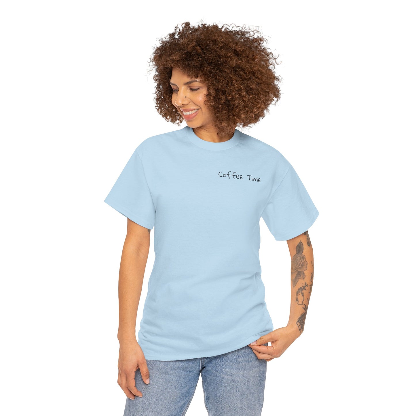 Coffee Time Unisex Heavy Cotton Tee - Faith & Caffeine Inspiration