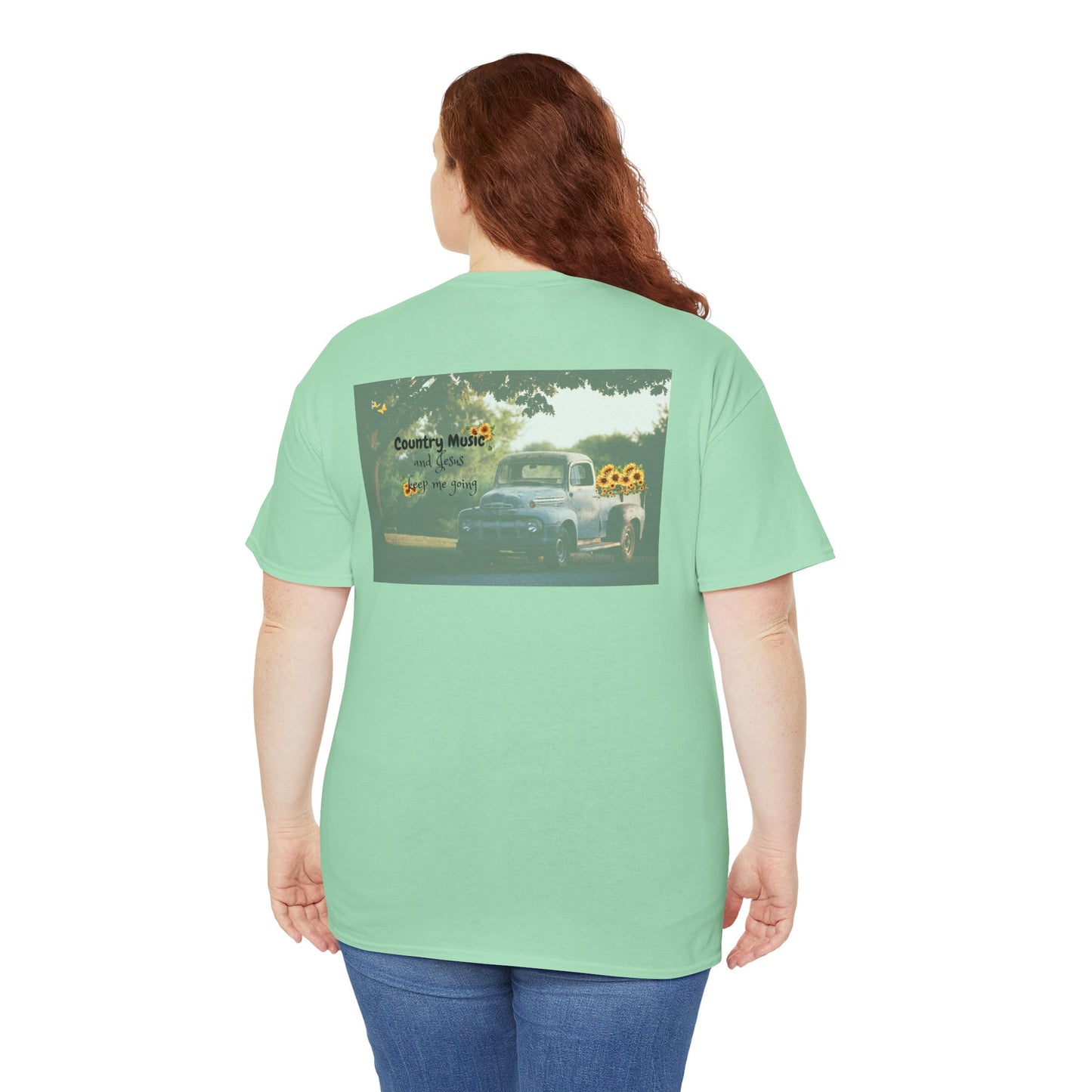 Unisex Heavy Cotton Tee with Country Music Design - Perfect for Music Lovers & Casual Outings