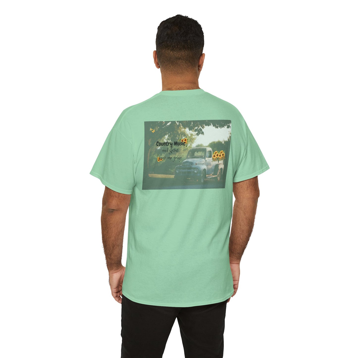 Unisex Heavy Cotton Tee with Country Music Design - Perfect for Music Lovers & Casual Outings
