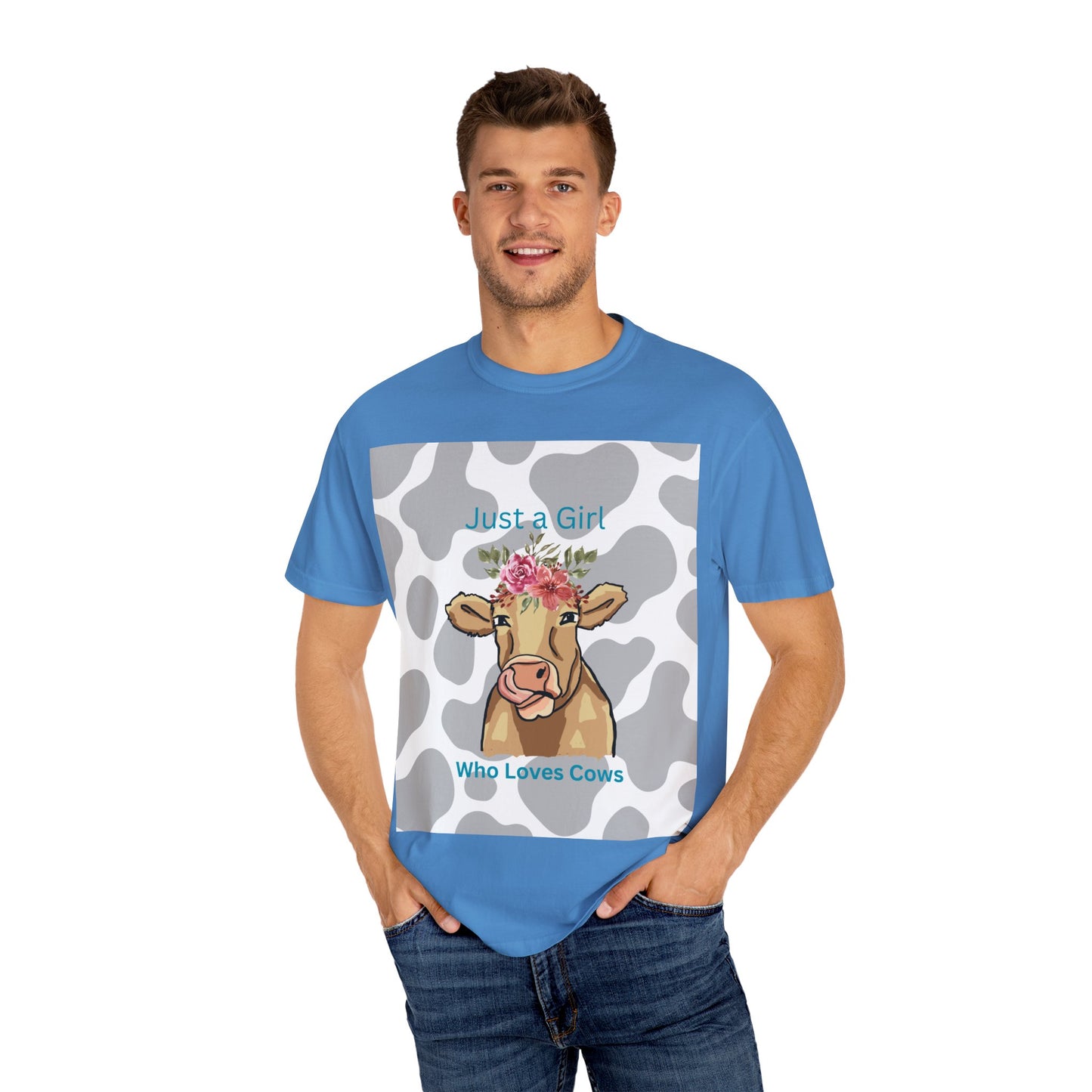 Just a Girl Who Loves Cows T-shirt - Fun and Whimsical Cotton Tee for Animal Lovers