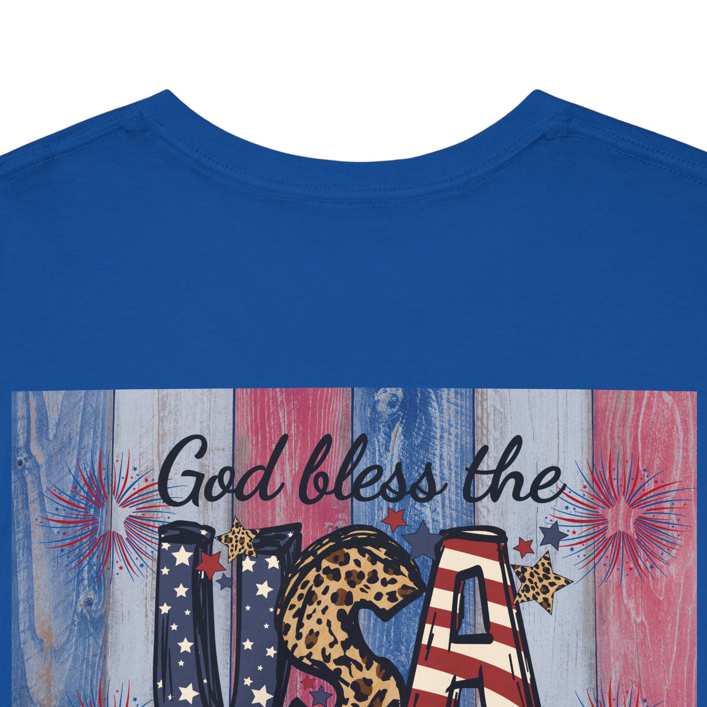 Patriotic Love Unisex Heavy Cotton Tee - God Bless the USA Design
