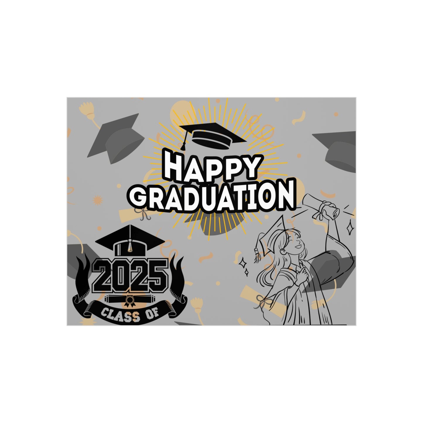 Graduation Foam Board Sign – Happy Graduation 2025 Decoration