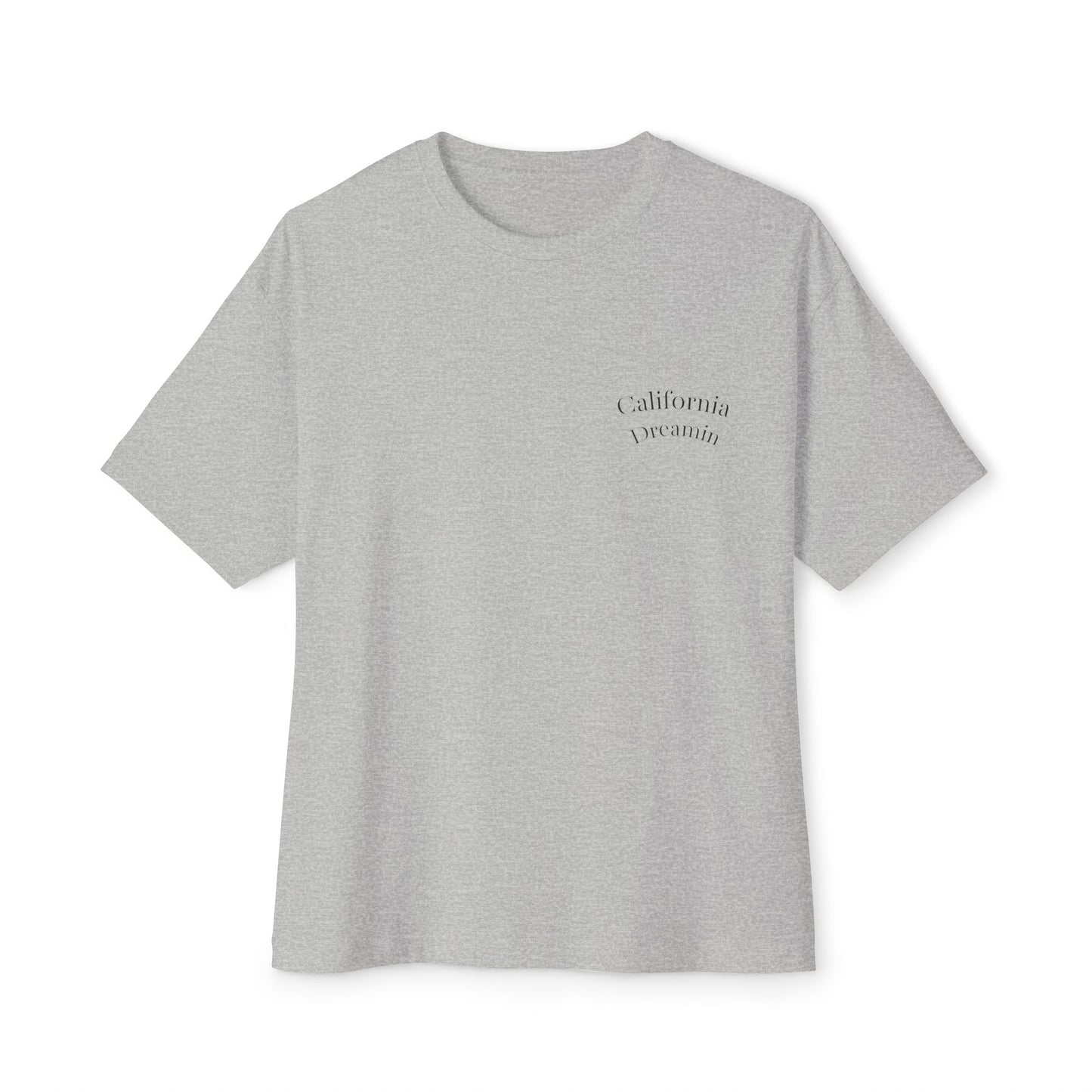 California Dreamin' Oversized Tee - Unisex Boxy T-Shirt with Sunset Graphic