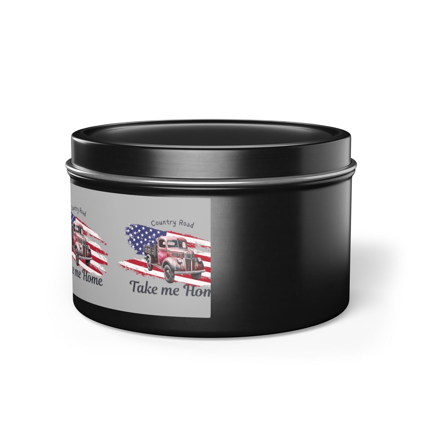 Rustic Tin Candle - 'Take Me Home' with Vintage Truck Design