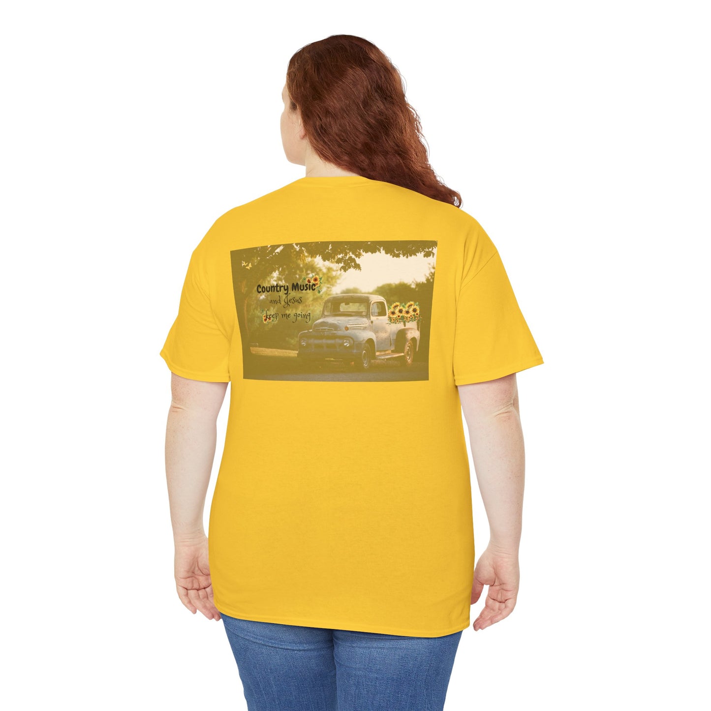 Unisex Heavy Cotton Tee with Country Music Design - Perfect for Music Lovers & Casual Outings