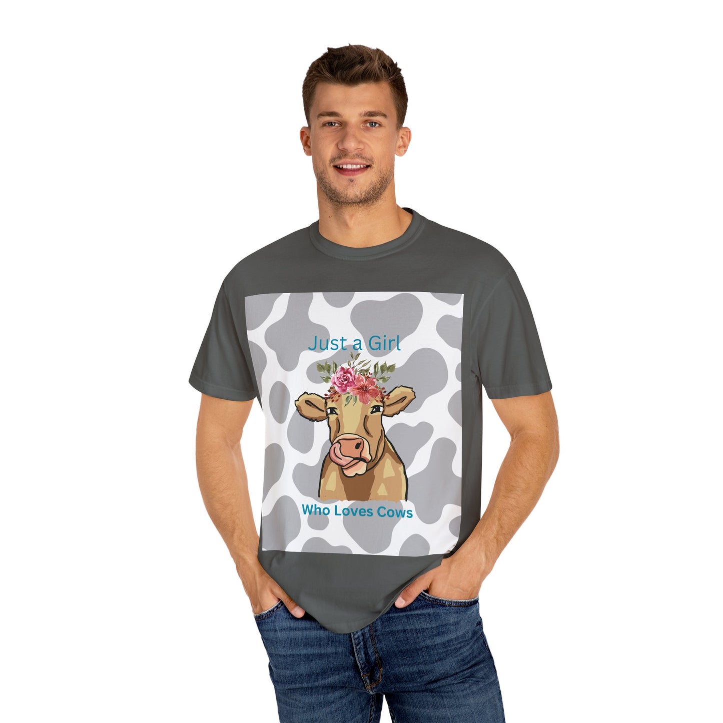 Just a Girl Who Loves Cows T-shirt - Fun and Whimsical Cotton Tee for Animal Lovers