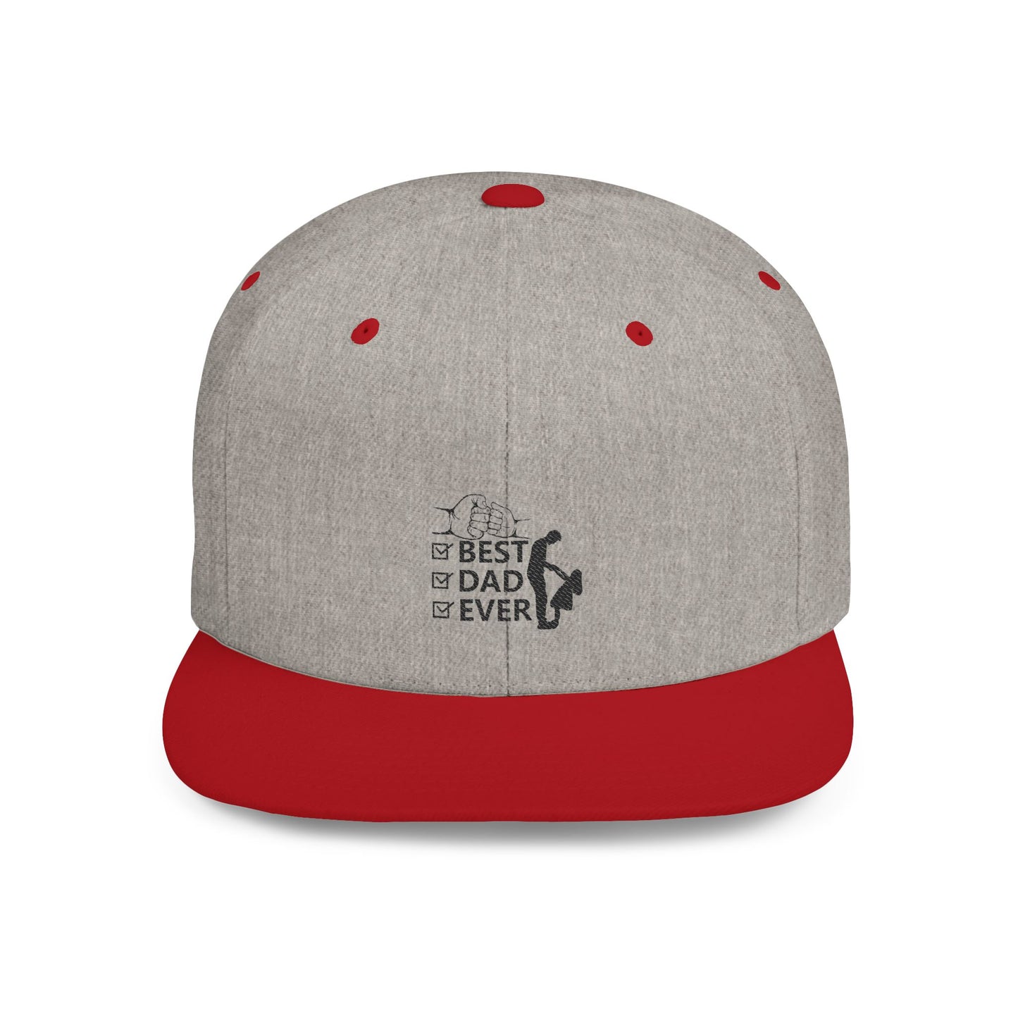 Best Dad Ever Flat Bill Snapback Hat
