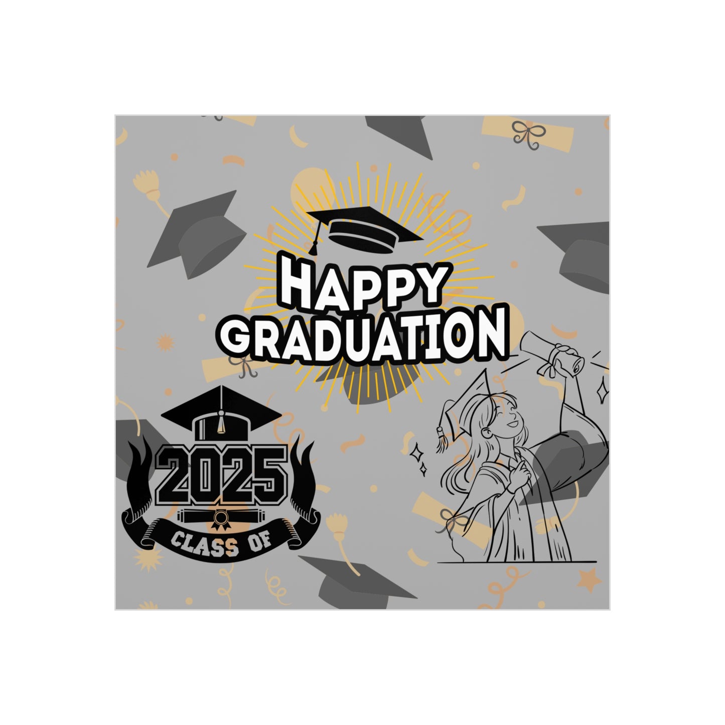 Graduation Foam Board Sign – Happy Graduation 2025 Decoration