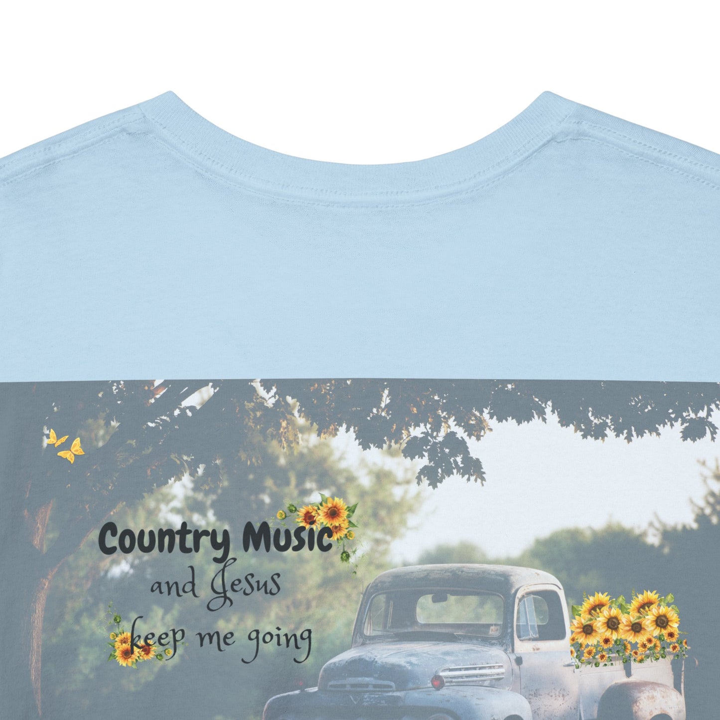 Unisex Heavy Cotton Tee with Country Music Design - Perfect for Music Lovers & Casual Outings