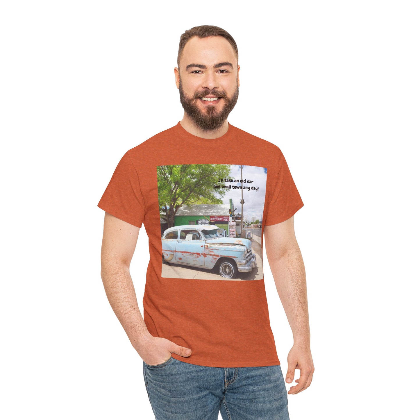 Rustic Vintage Car Tee - Retro Aesthetic Graphic T-Shirt for Casual Outings, Gifts, Travel, Summer Wardrobe, Road Trip Wear