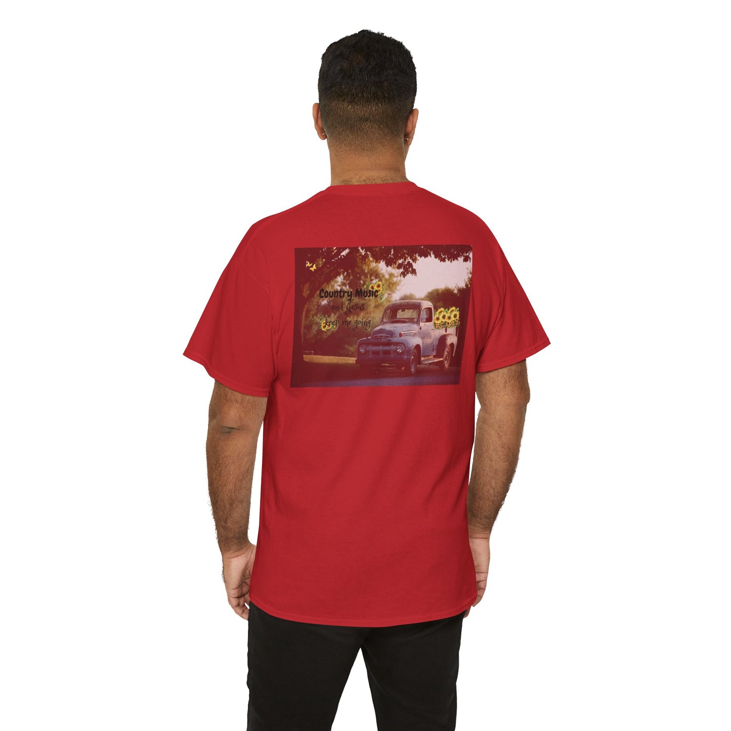 Unisex Heavy Cotton Tee with Country Music Design - Perfect for Music Lovers & Casual Outings