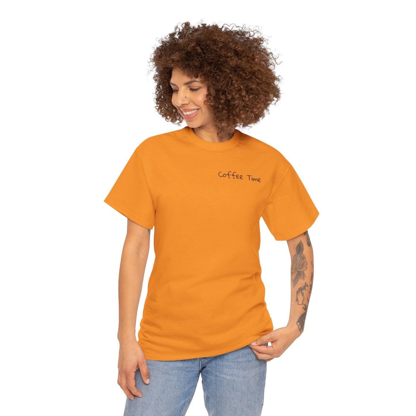 Coffee Time Unisex Heavy Cotton Tee - Faith & Caffeine Inspiration