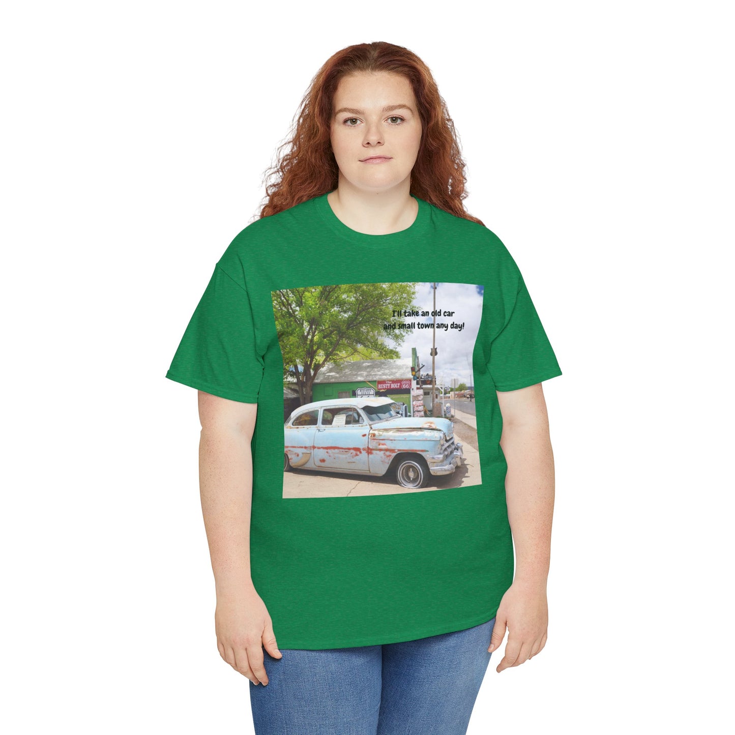 Rustic Vintage Car Tee - Retro Aesthetic Graphic T-Shirt for Casual Outings, Gifts, Travel, Summer Wardrobe, Road Trip Wear