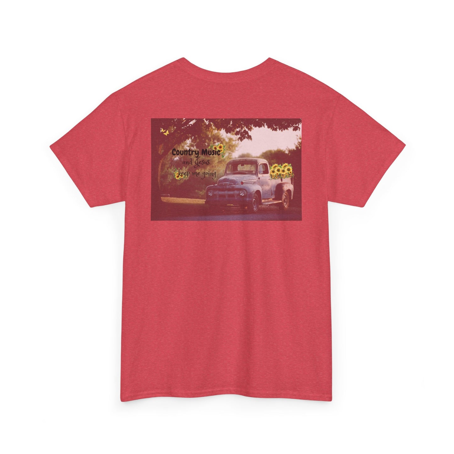 Unisex Heavy Cotton Tee with Country Music Design - Perfect for Music Lovers & Casual Outings
