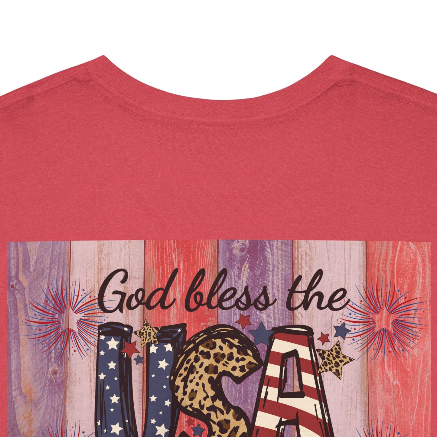 Patriotic Love Unisex Heavy Cotton Tee - God Bless the USA Design