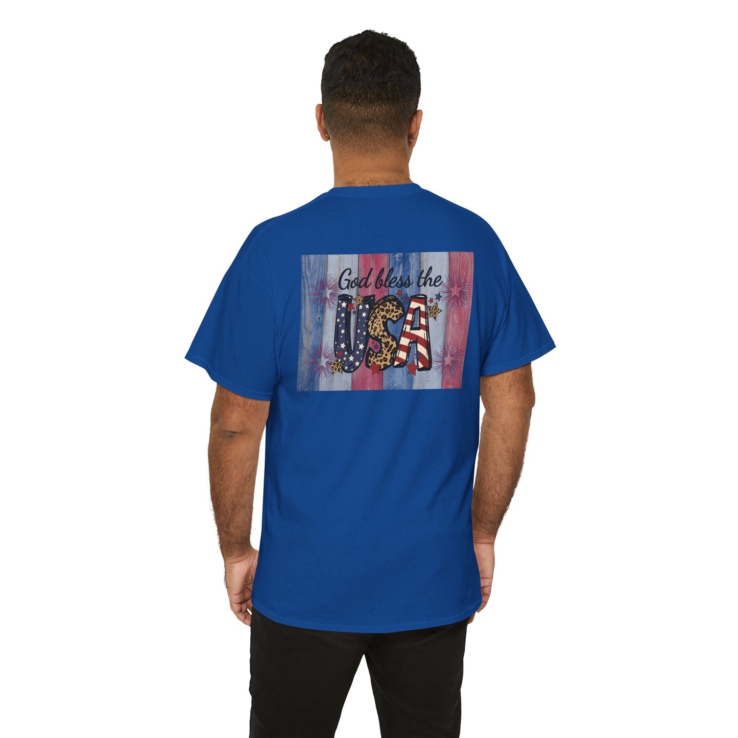 Patriotic Love Unisex Heavy Cotton Tee - God Bless the USA Design