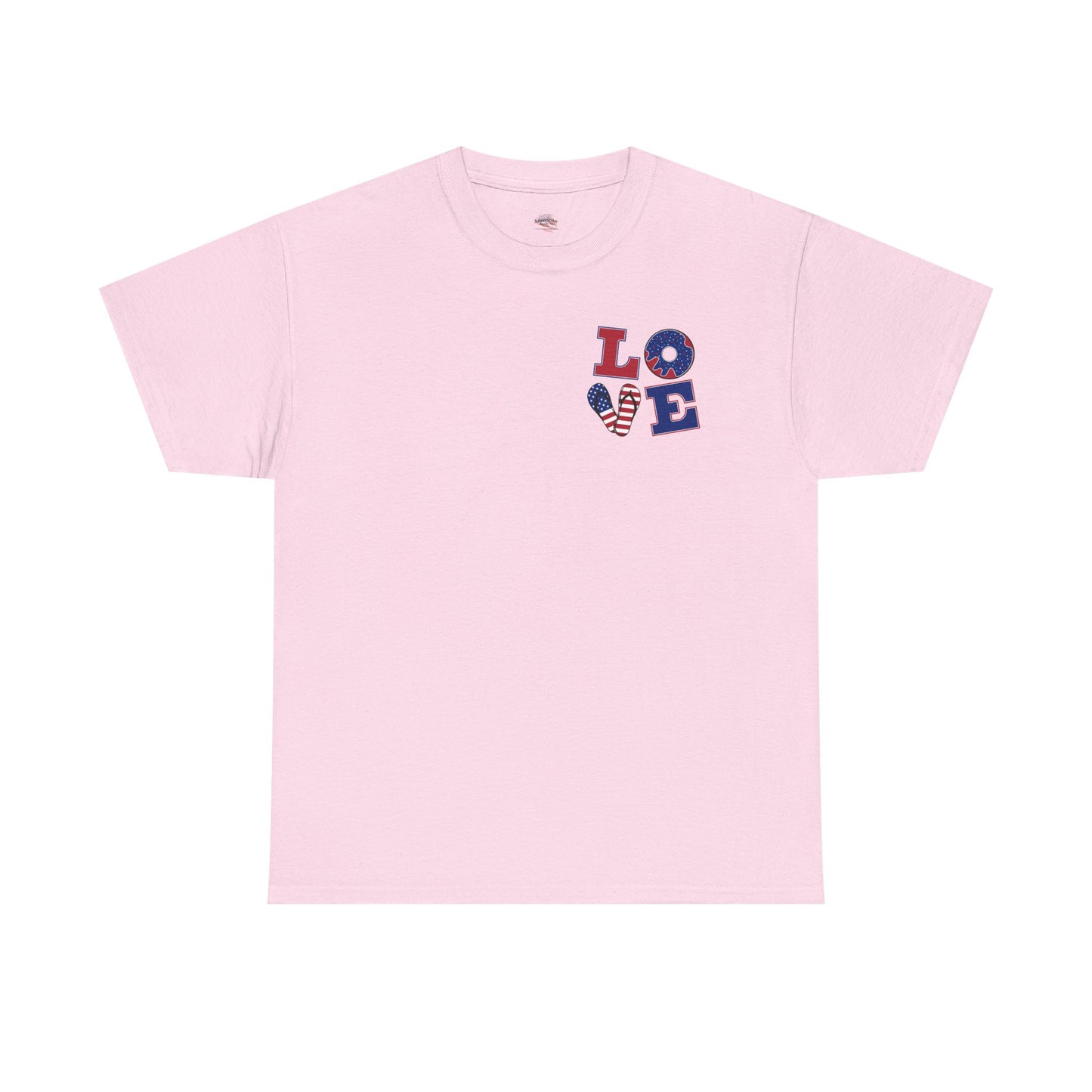 Patriotic Love Unisex Heavy Cotton Tee - God Bless the USA Design