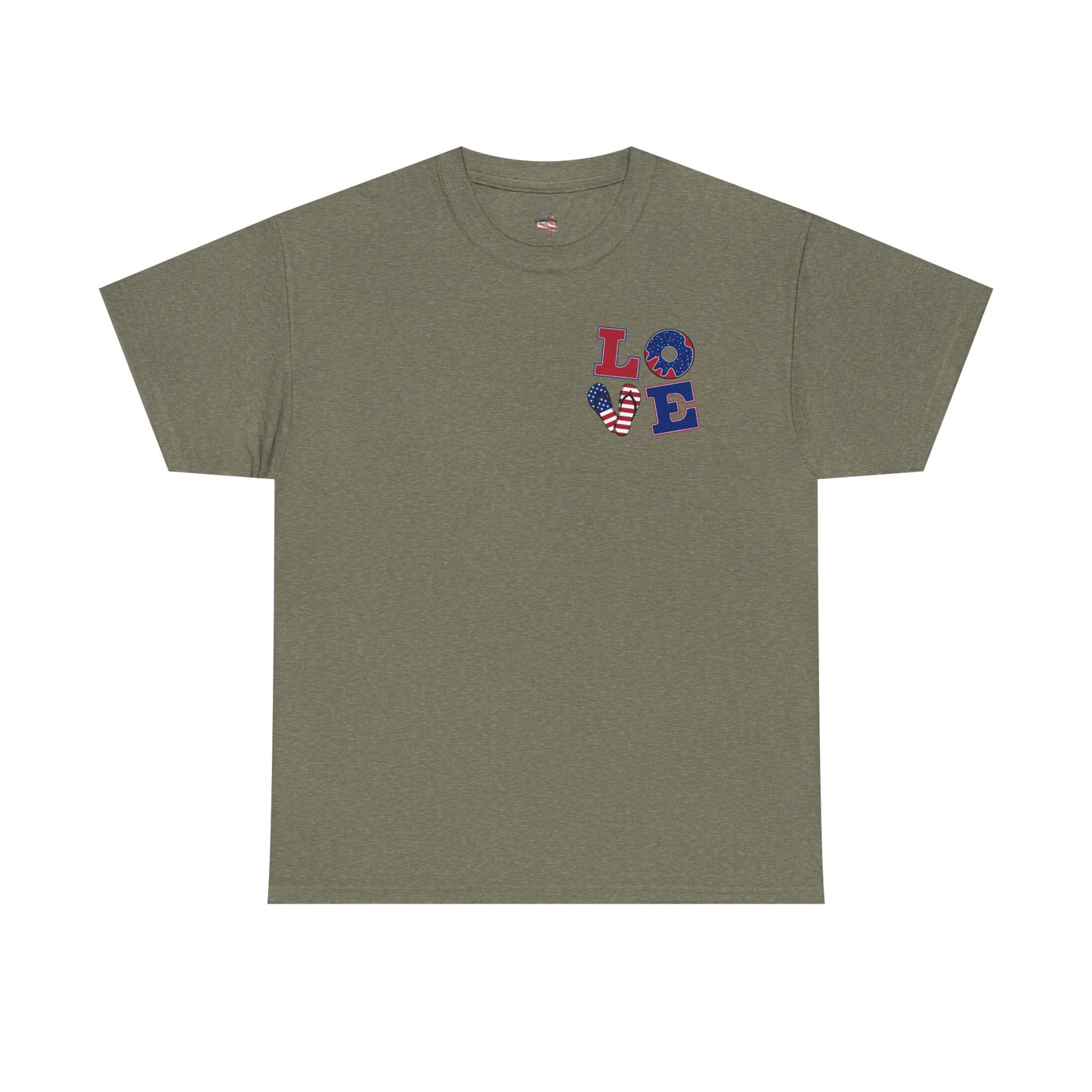 Patriotic Love Unisex Heavy Cotton Tee - God Bless the USA Design