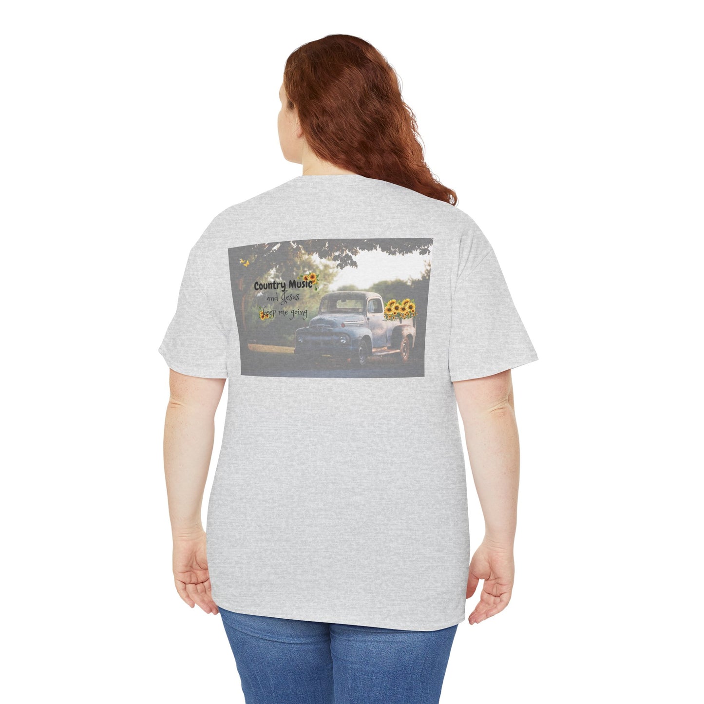 Unisex Heavy Cotton Tee with Country Music Design - Perfect for Music Lovers & Casual Outings