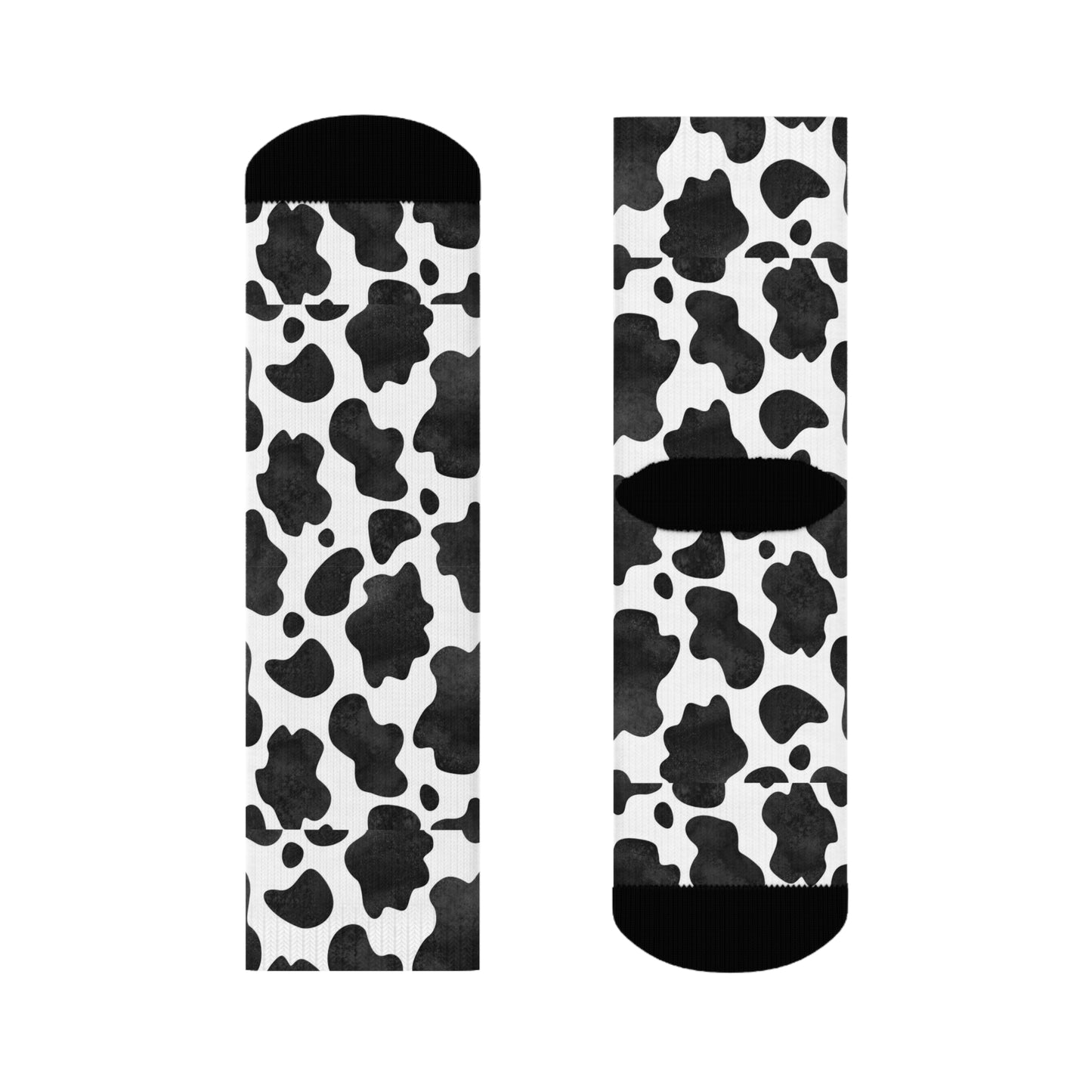 Fun Cow Print Crew Socks – Trendy Animal Print Sock for Casual Wear