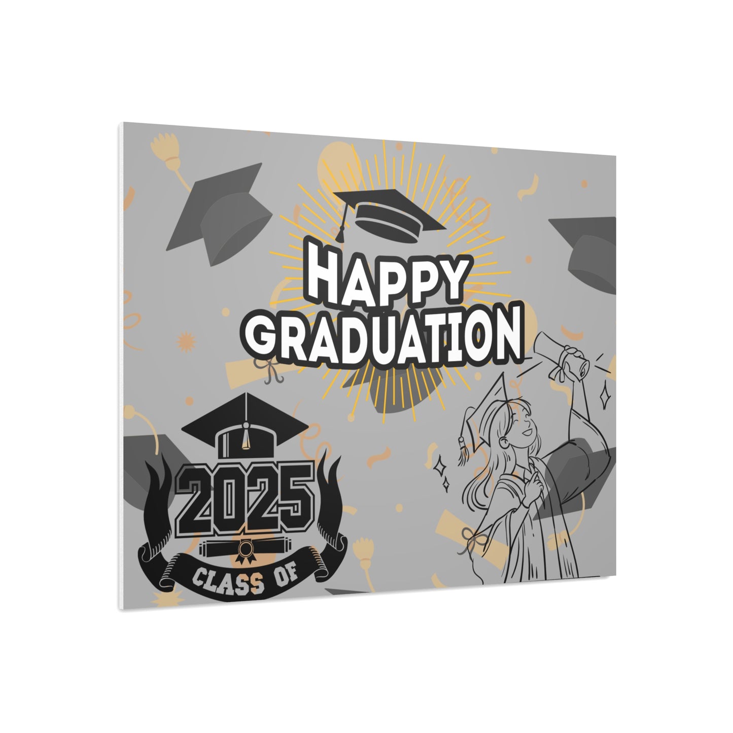 Graduation Foam Board Sign – Happy Graduation 2025 Decoration