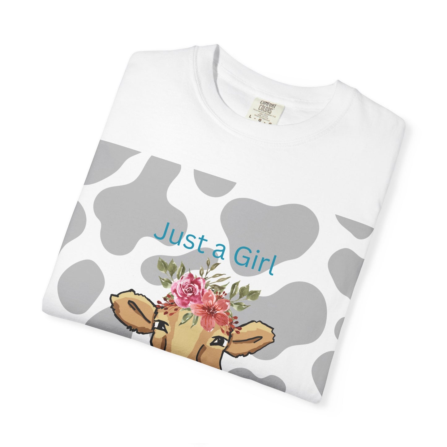 Just a Girl Who Loves Cows T-shirt - Fun and Whimsical Cotton Tee for Animal Lovers