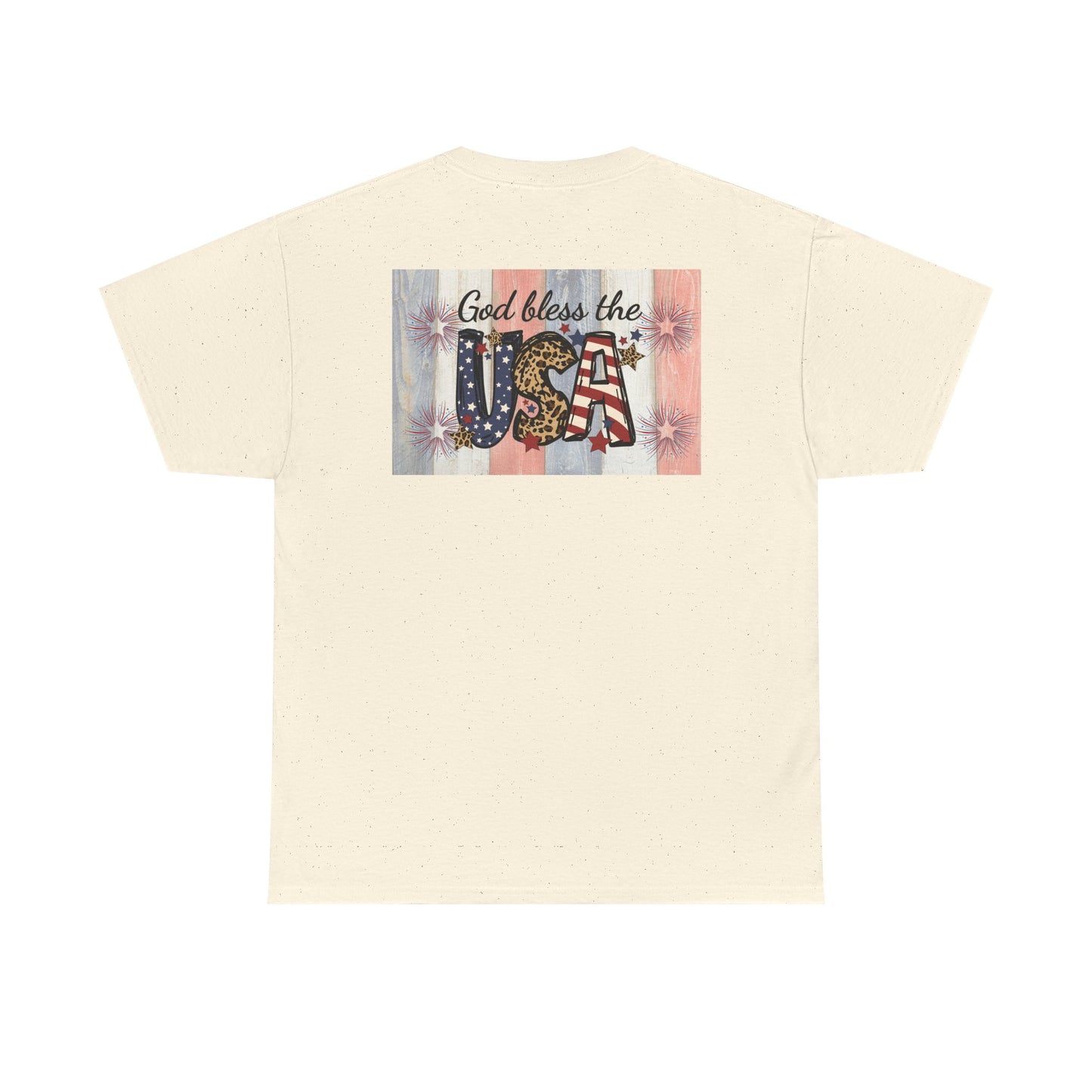 Patriotic Love Unisex Heavy Cotton Tee - God Bless the USA Design