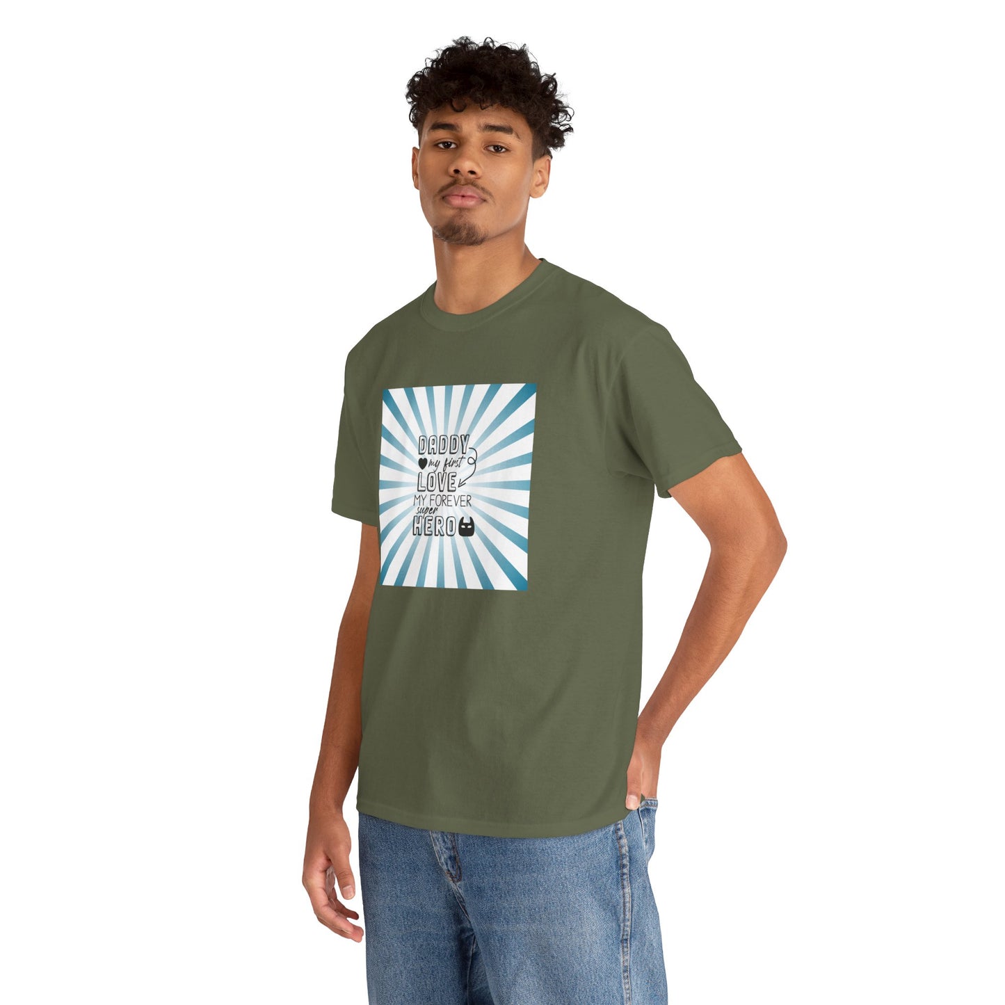 Daddy My Hero Unisex Heavy Cotton Tee - Perfect Gift for Father's Day
