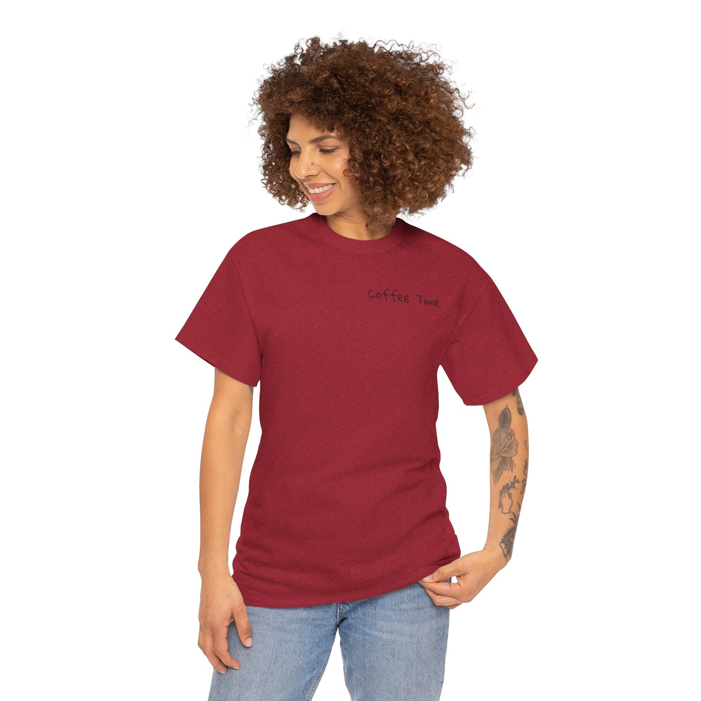 Coffee Time Unisex Heavy Cotton Tee - Faith & Caffeine Inspiration