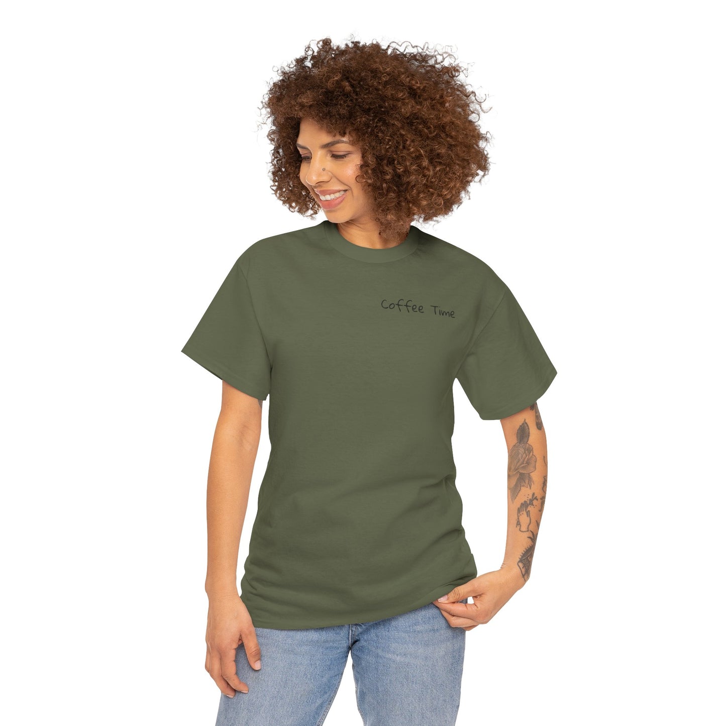 Coffee Time Unisex Heavy Cotton Tee - Faith & Caffeine Inspiration