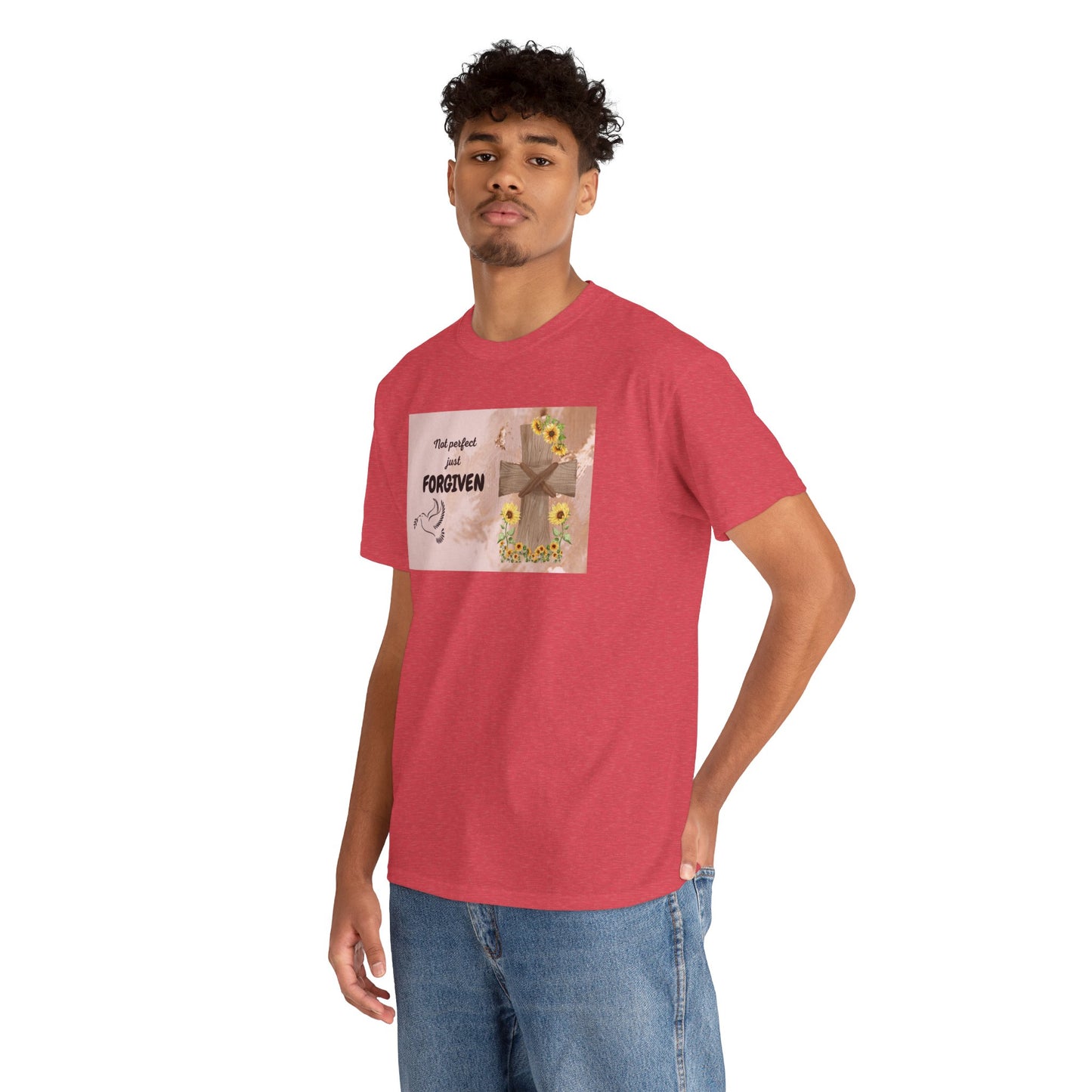 Forgiven Inspirational Tee, Unisex Cotton Shirt, Motivational Gift, Faith-Based Apparel, Summer Casual Wear, Spiritual Reminder