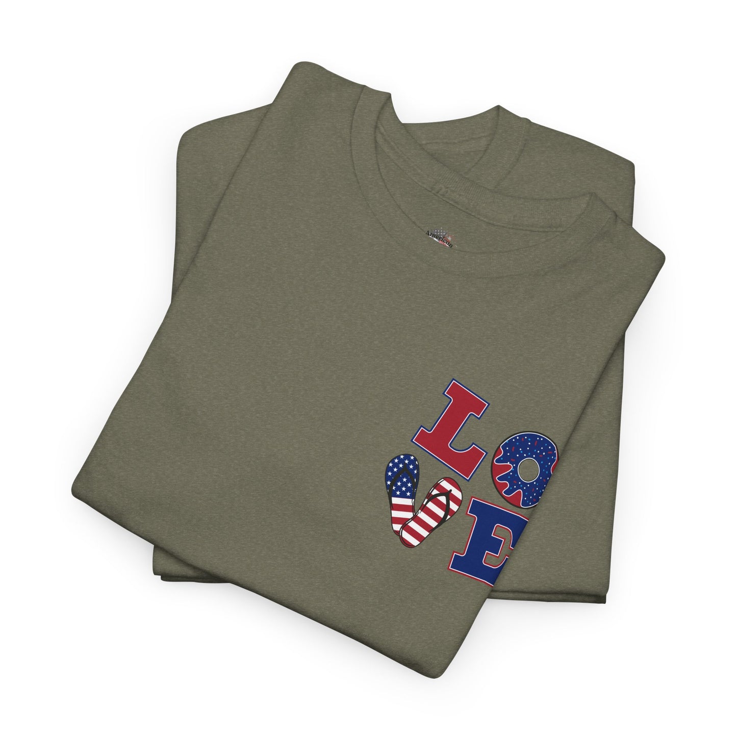 Patriotic Love Unisex Heavy Cotton Tee - God Bless the USA Design
