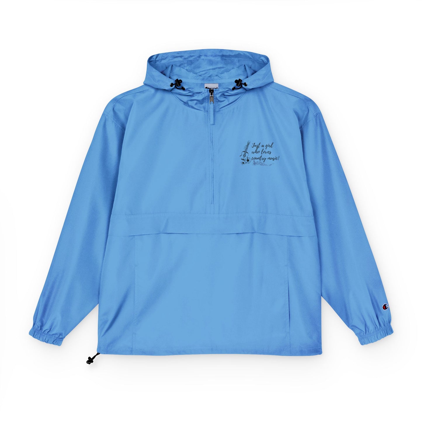 Unisex Packable Anorak Jacket - Lightweight Orange Rain Gear with Inspirational Quote
