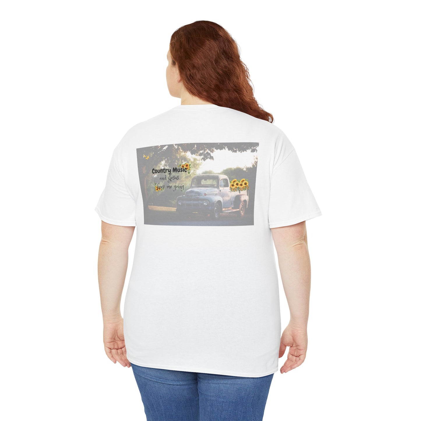 Unisex Heavy Cotton Tee with Country Music Design - Perfect for Music Lovers & Casual Outings