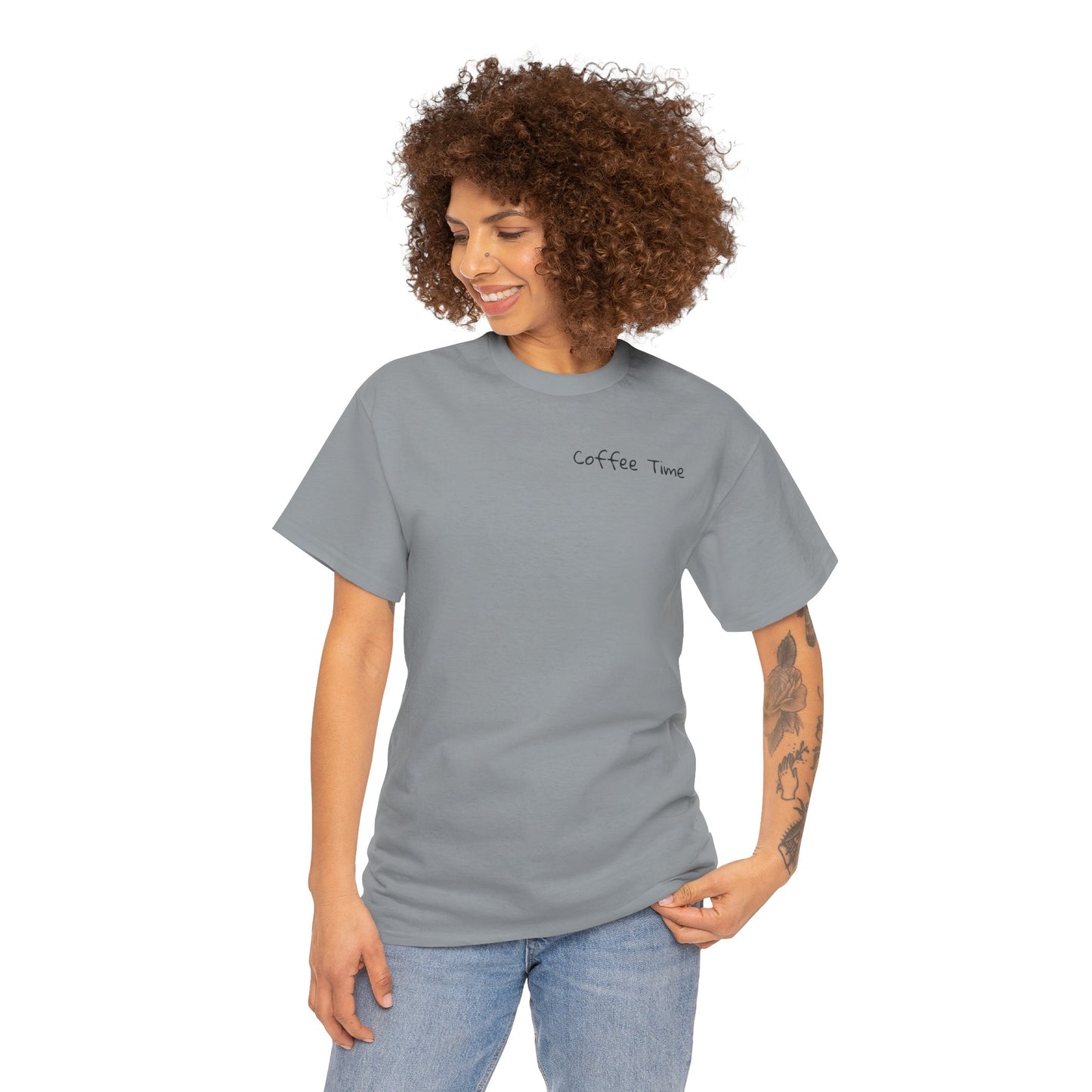 Coffee Time Unisex Heavy Cotton Tee - Faith & Caffeine Inspiration