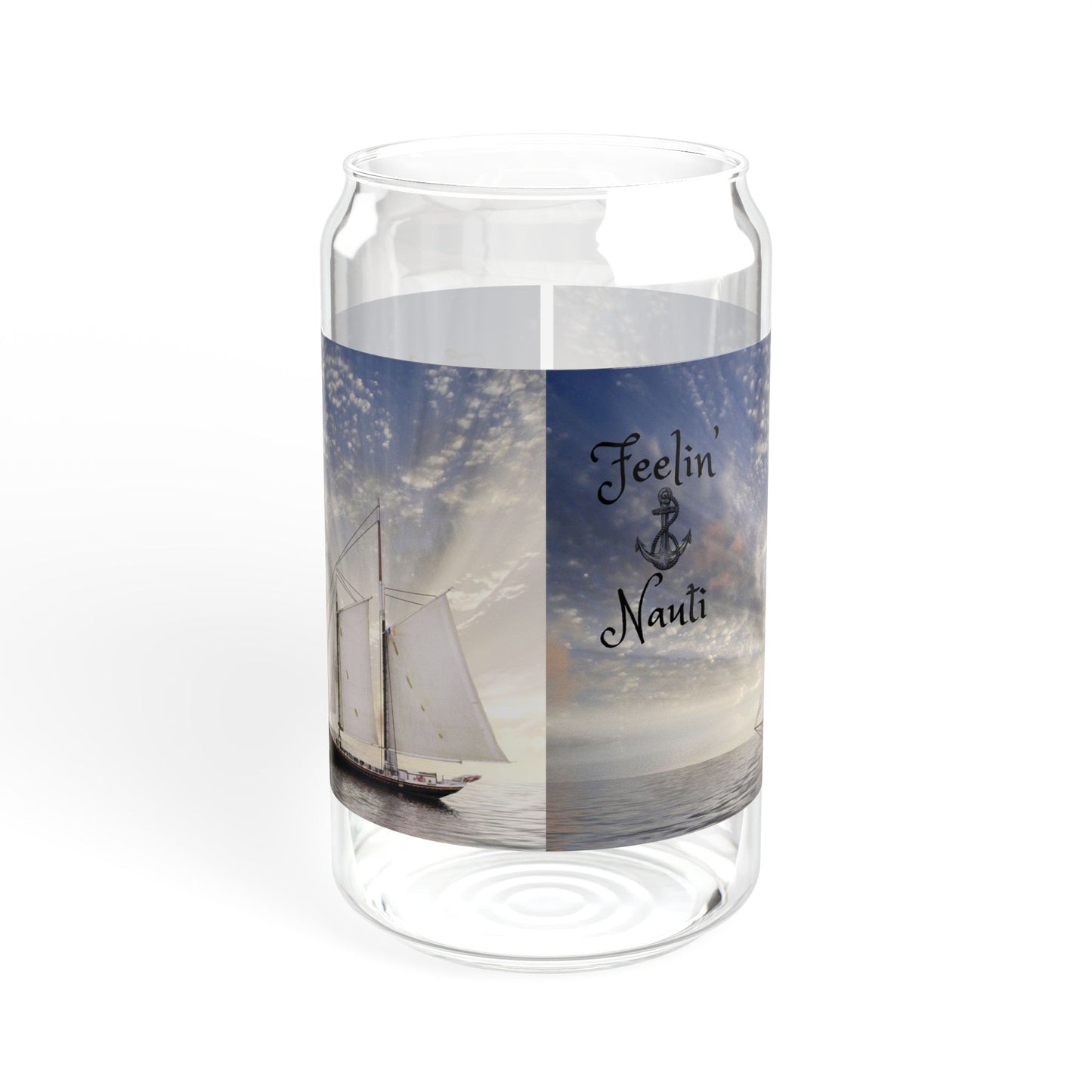 Nautical Sipper Glass, Eco-Friendly Drinking Jar, Coastal Decor, Perfect for Summer Parties, Beach Lovers Gift, Outdoor Adventures