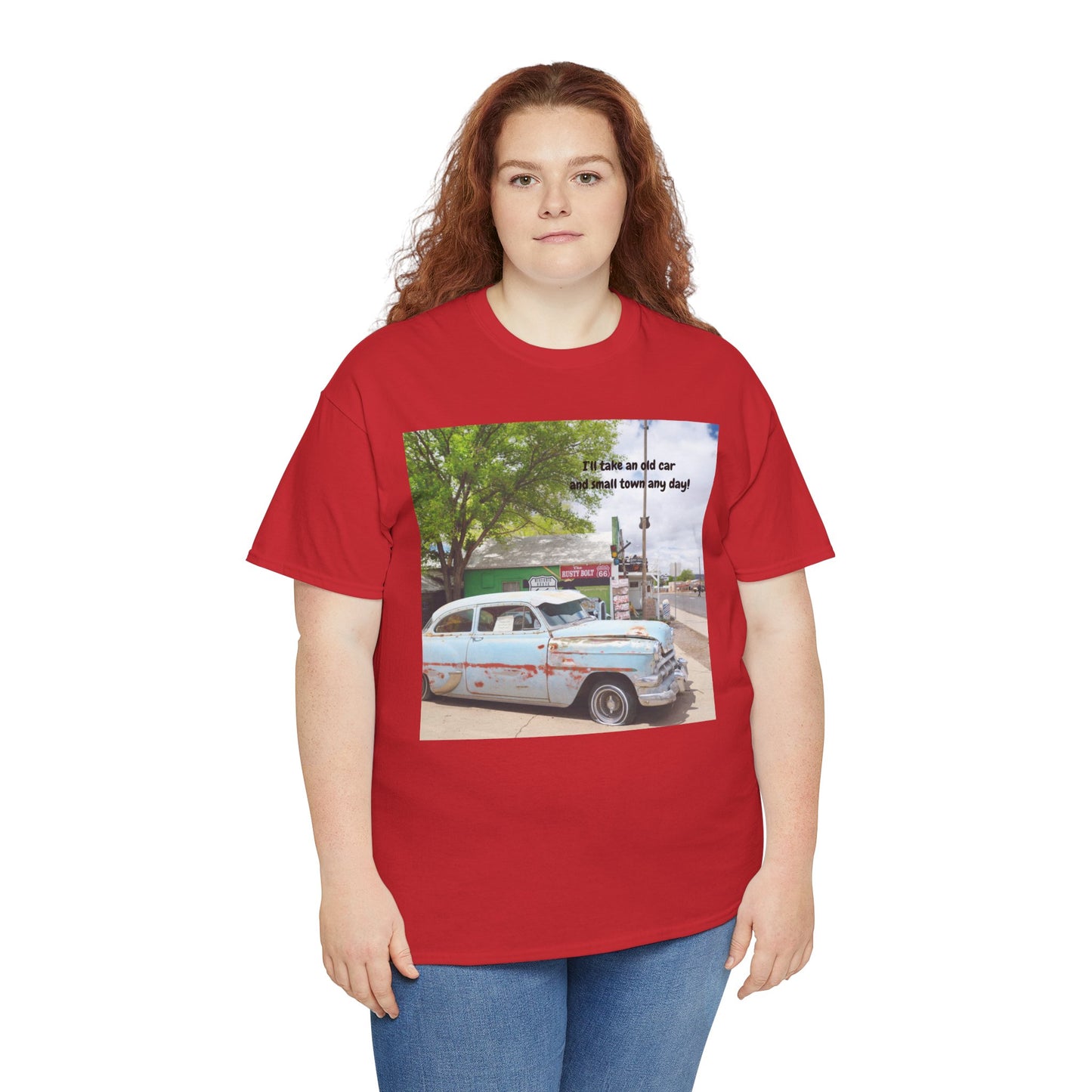 Rustic Vintage Car Tee - Retro Aesthetic Graphic T-Shirt for Casual Outings, Gifts, Travel, Summer Wardrobe, Road Trip Wear