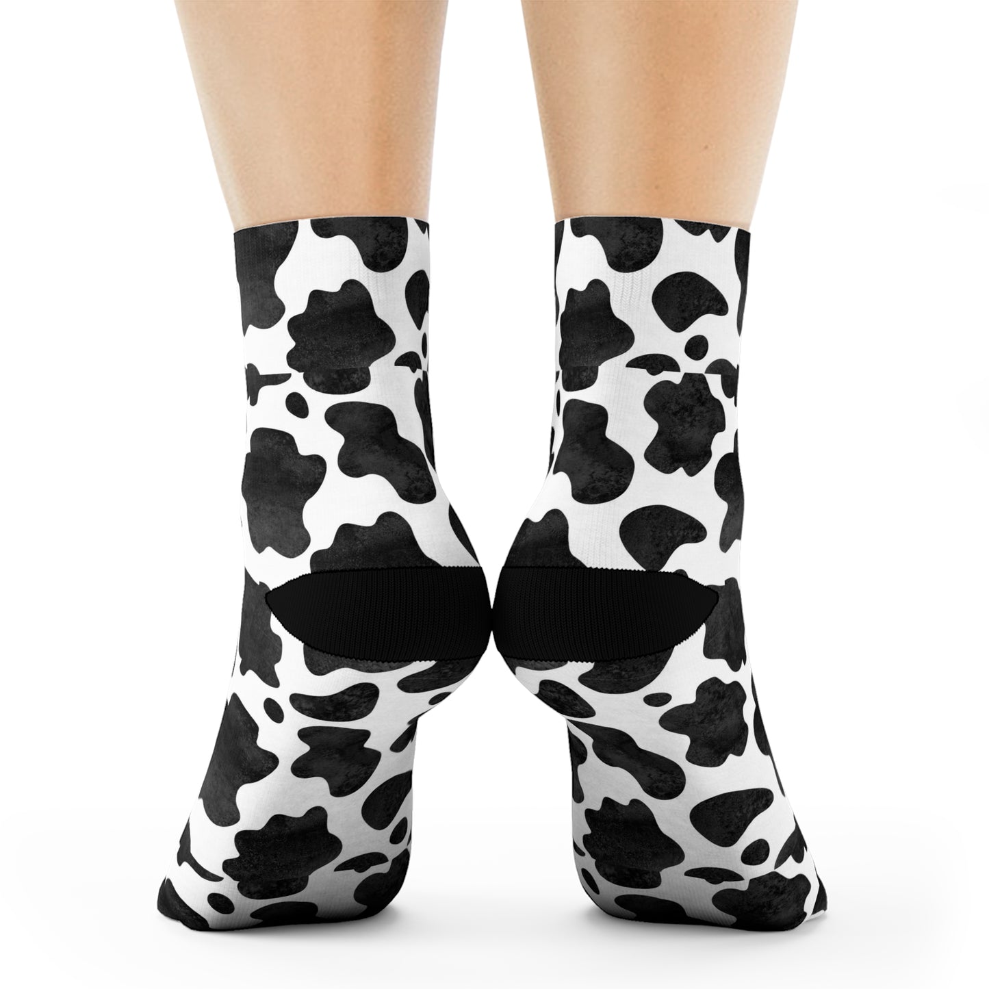 Fun Cow Print Crew Socks – Trendy Animal Print Sock for Casual Wear