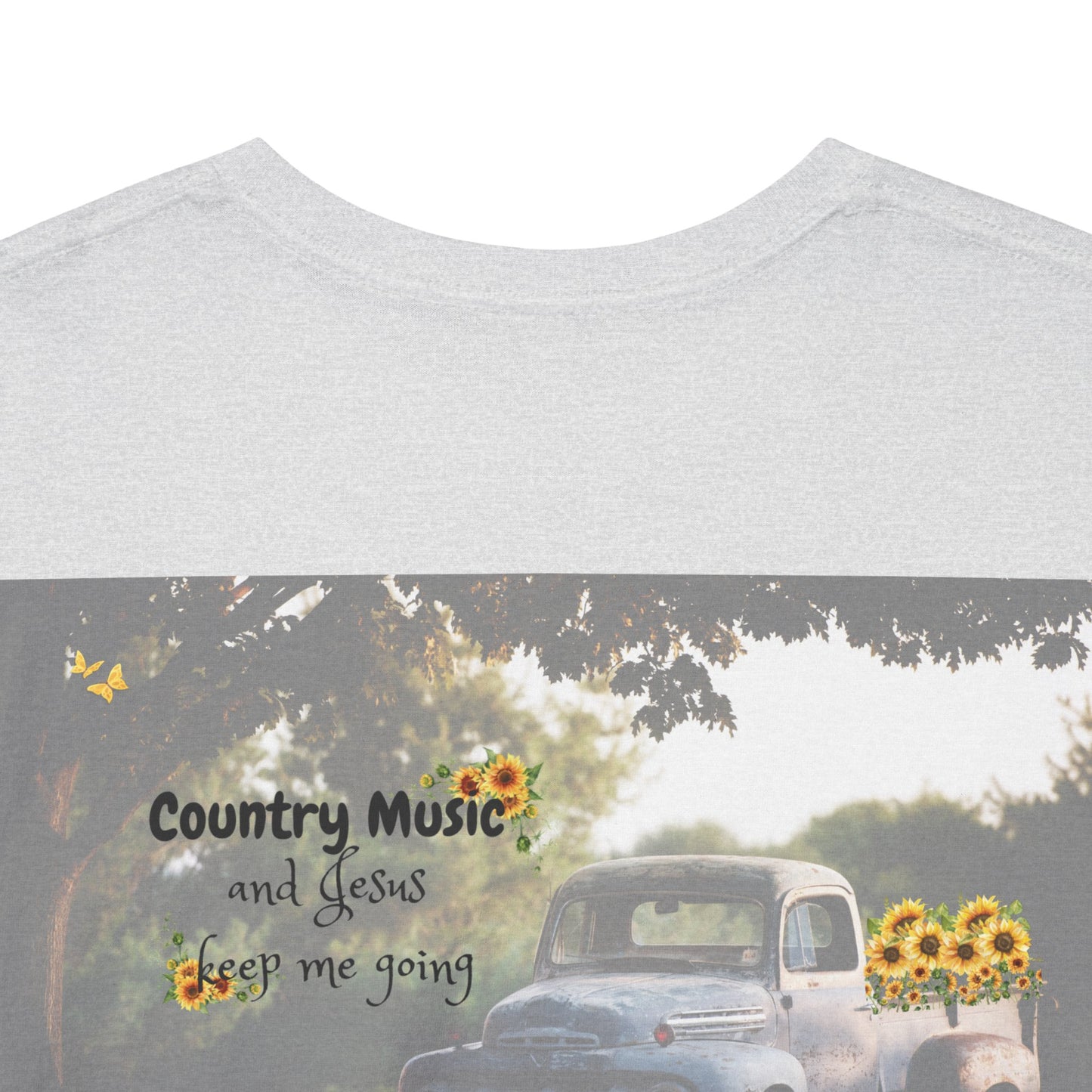 Unisex Heavy Cotton Tee with Country Music Design - Perfect for Music Lovers & Casual Outings