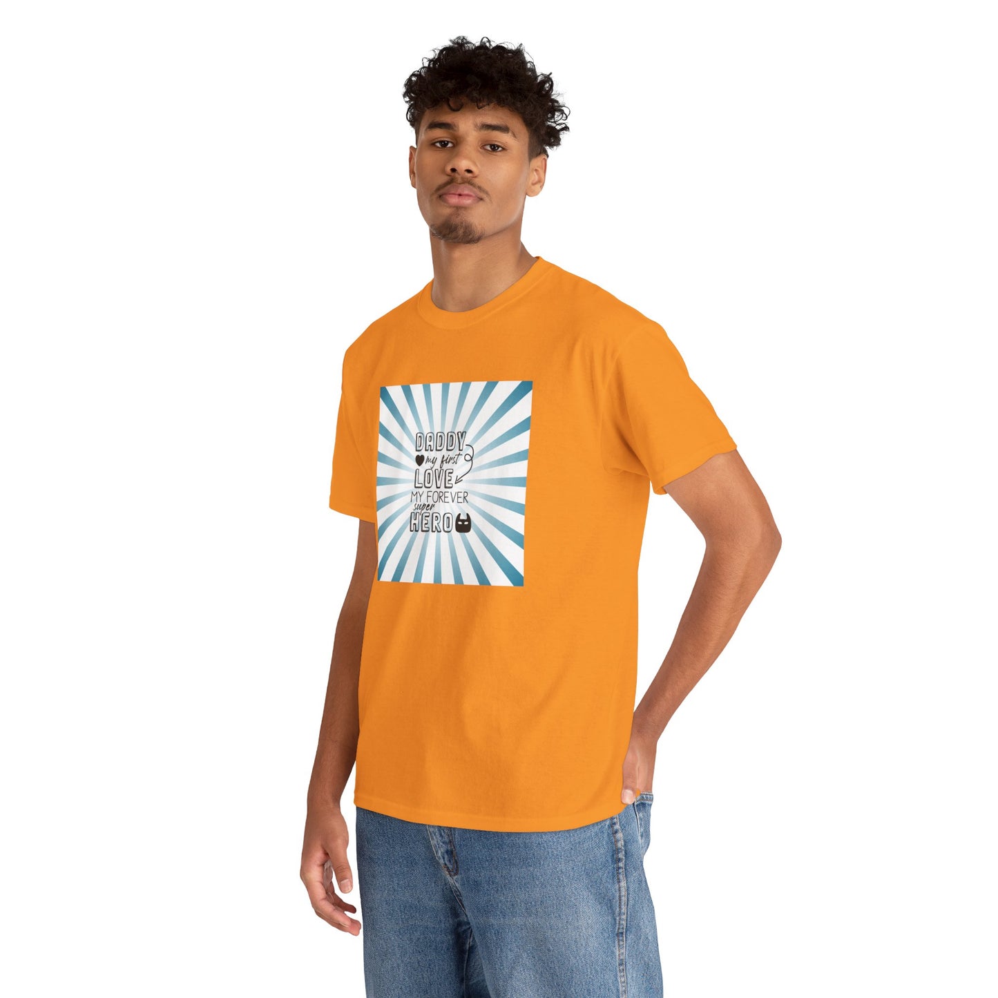 Daddy My Hero Unisex Heavy Cotton Tee - Perfect Gift for Father's Day