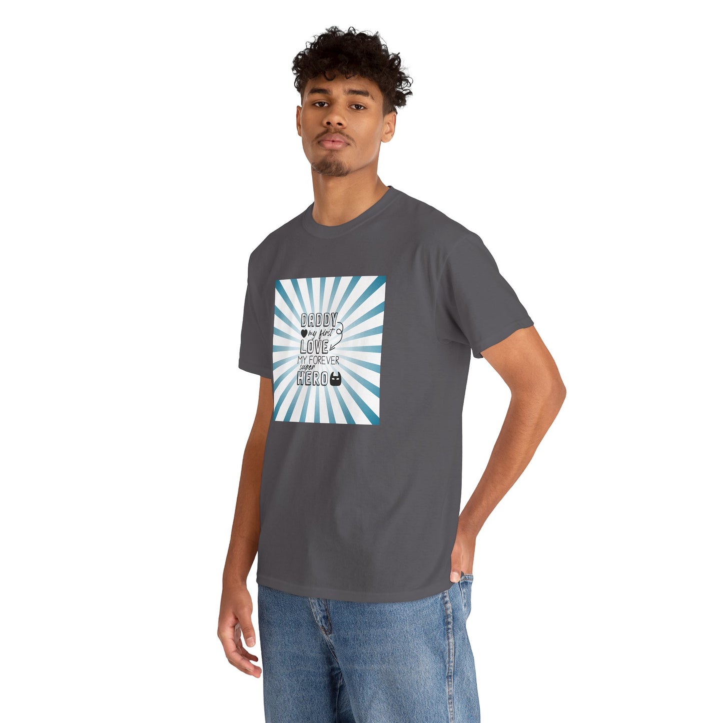 Daddy My Hero Unisex Heavy Cotton Tee - Perfect Gift for Father's Day