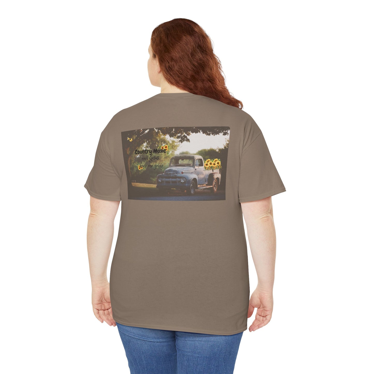 Unisex Heavy Cotton Tee with Country Music Design - Perfect for Music Lovers & Casual Outings