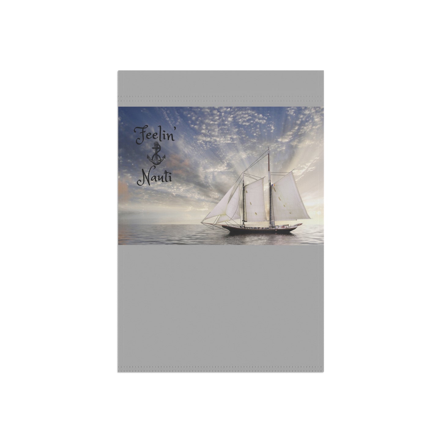 Nautical Garden Banner, Outdoor Decor, Sailboat Flag, Maritime Home Decoration, Beach House Sign, Coastal Charm