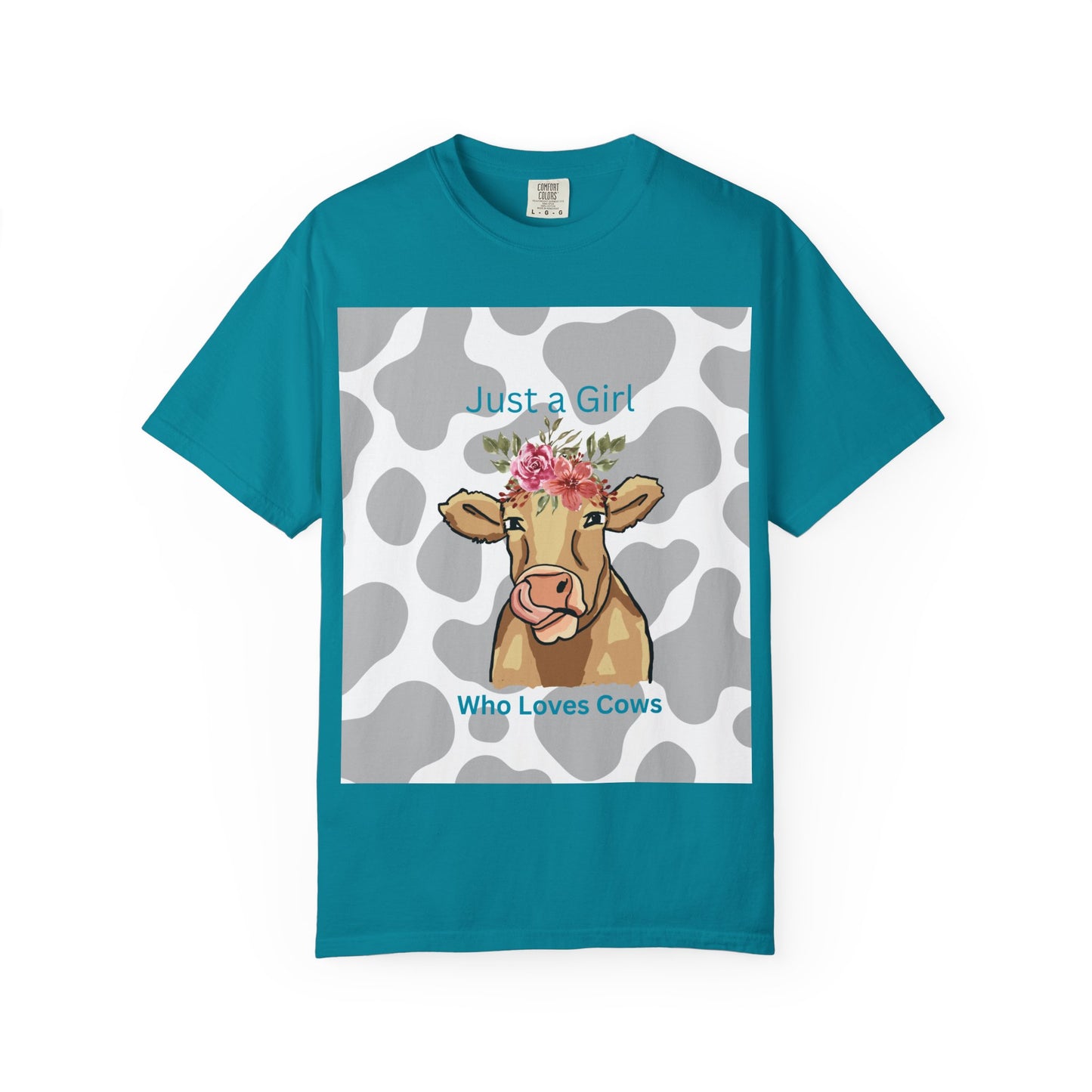 Just a Girl Who Loves Cows T-shirt - Fun and Whimsical Cotton Tee for Animal Lovers